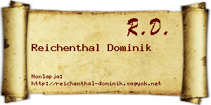 Reichenthal Dominik névjegykártya